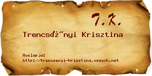 Trencsényi Krisztina névjegykártya